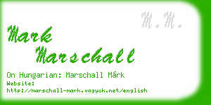 mark marschall business card